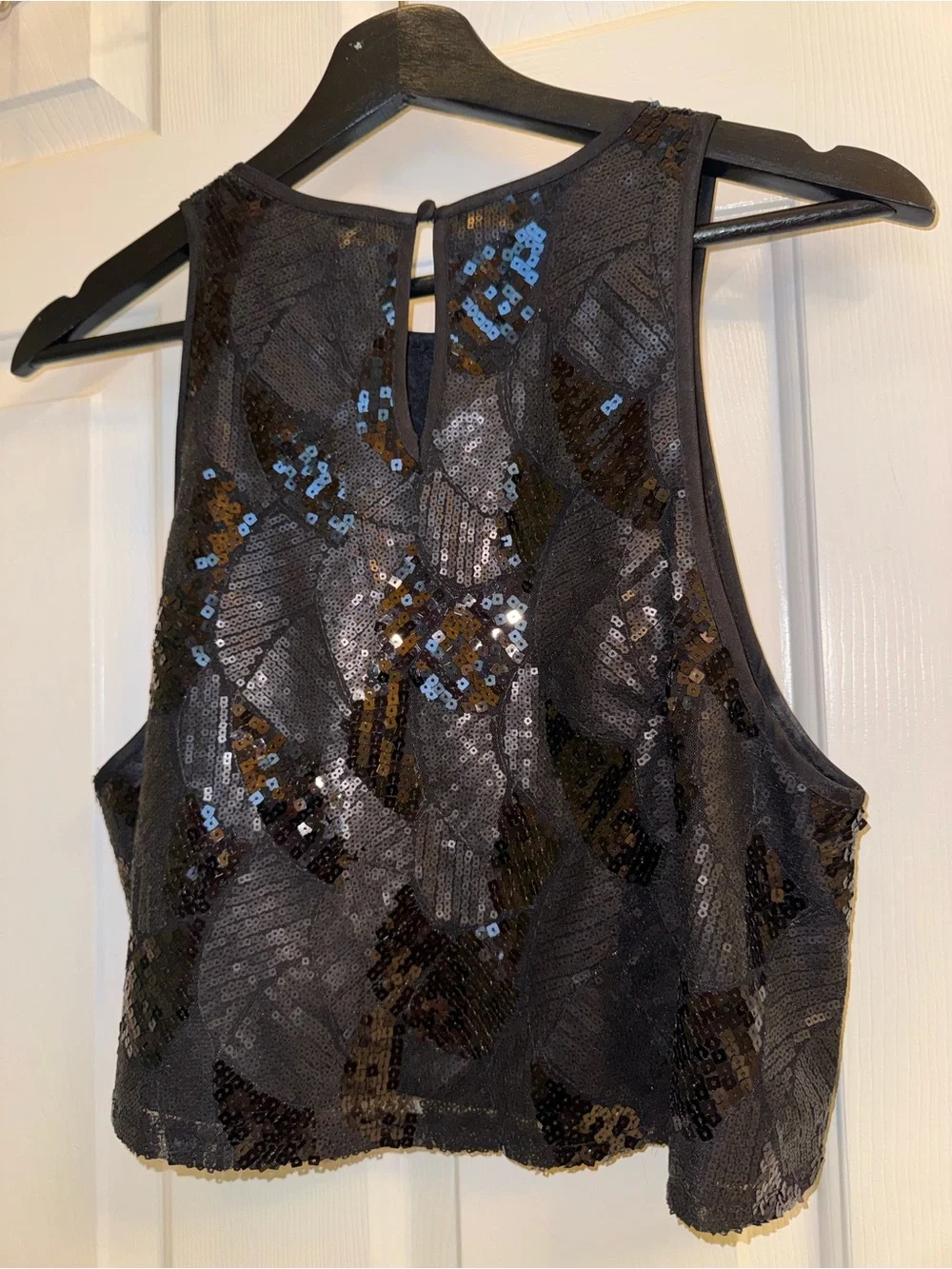 Pins & Needles Black Sequin Swing Tank from Urban Outfitters, Size Large